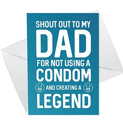 Image of FUNNY Rude Birthday Fathers Day Card For Dad From Daughter Son A6