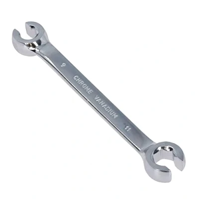 Image of AB Tools 9mm + 11mm Metric Combination Flare Nut Brake Gas Fuel Pipe Spanner Wrench