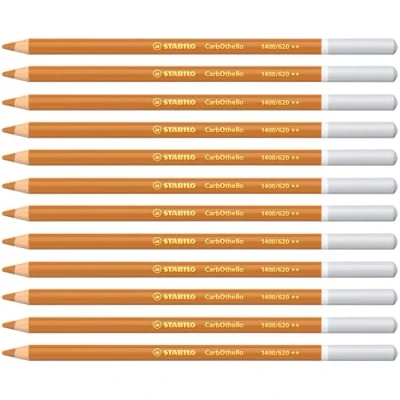 Image of Chalk Pastel Pencil STABILO CarbOthello Pack of 12 Burnt Ochre
