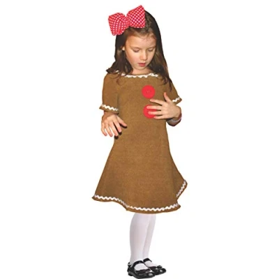 Image of Dress Up America Gingerbread Costume Cute For Girls Role Play Kids