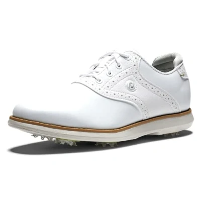 Image of FootJoy Women&#039;s Traditions Golf Shoe, White/White, 6.5