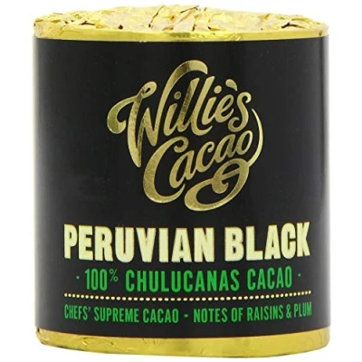 Image of Willie&#039;s Cacao 100% Peruvian Black Chulucanans 180g x 6 Raisin &amp; Plum notes For cooking, baking, drinks Vegan No Added Sugar