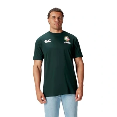 Image of Men&#039;s British &amp; Irish Lions Canterbury Cotton Rugby Jersey Tee, Scarab, XS