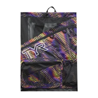 Image of TYR Unisex&#039;s Evolved Printed Elite 40l Mesh Backpack, Purple/Multi, One Size
