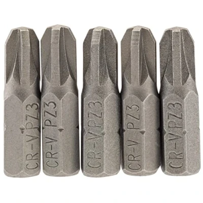 Image of Draper PZ Type Insert Bit, 1/4&quot; Hex, 25mm Long, No.3 (Pack of 5)