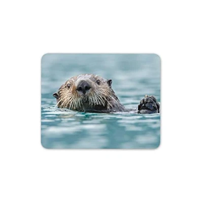 Image of Cute Sea Otter Mouse Mat Pad Otters Wildlife Animal Gift Computer #14162