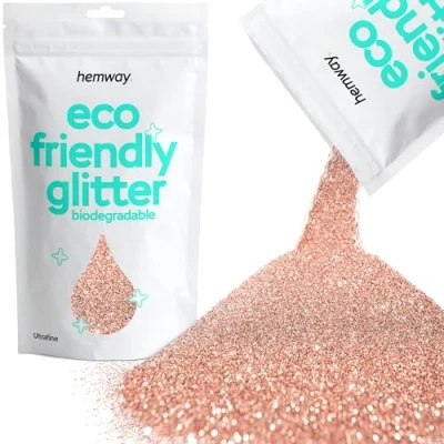 Image of Biodegradable Glitter Rose Gold Eco Friendly Plant Based Bio Ultrafine for Face Body Hair Craft Resin Festival Makeup Eyeshadow 100g / 3.5oz