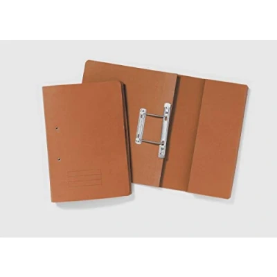 Image of Exacompta Ref TPFM ORGZ Pocket Spiral File, 285gsm Medium Weight Premium Manilla, 350 x 242mm, A4 &amp; Foolscap, Right Hand Pocket, Blue Angel Certified Orange, Pack 25