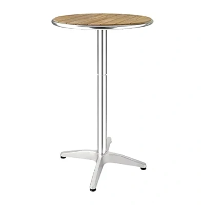 Image of Bolero Ash Round Poseur Height Table 600mm