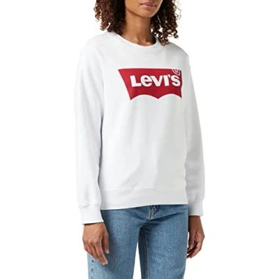 Image of Levi&#039;s Women&#039;s Graphic Standard Crewneck Sweatshirt, White, S