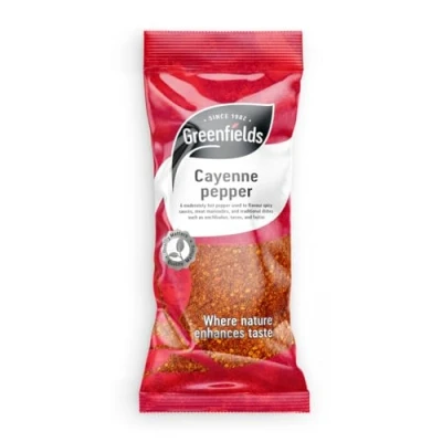 Image of Greenfields Cayenne Pepper 75g, Chilli Spice, Hot Spice