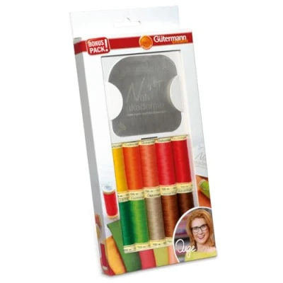 Image of Gütermann creativ Sewing Thread Set with 10 spools Sew All 100 m in Inge’s Favourite Colours + one Sign and Ironing Pattern