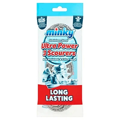 Image of Minky Stainless Steel Ultra Power 3 Scourers