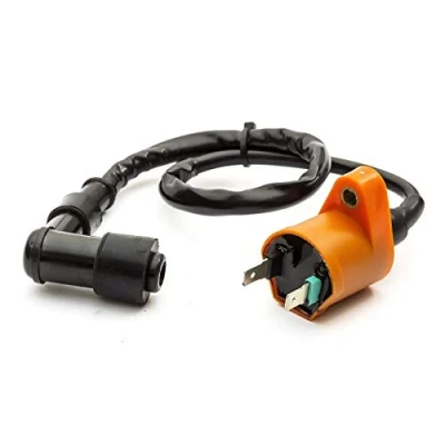Image of Motorcycle Performance IGNITION COIL 110cc 125cc 140cc HT Lead Spark Plug Cap