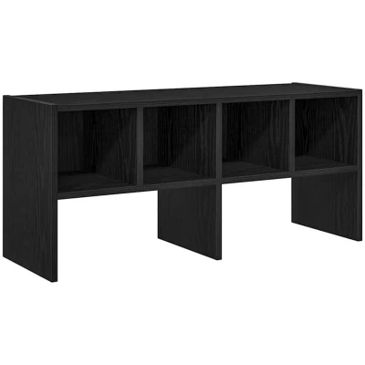 Image of vidaXL Shoe Rack Stackable Black Oak 89.5x30x40 cm
