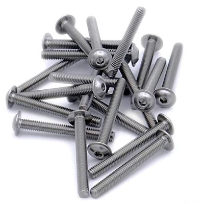 Image of M3 (3mm x 22mm) Flanged Hex Socket Button Machine Screw (Bolt) Stainless Steel (A2) (Pack of 20)