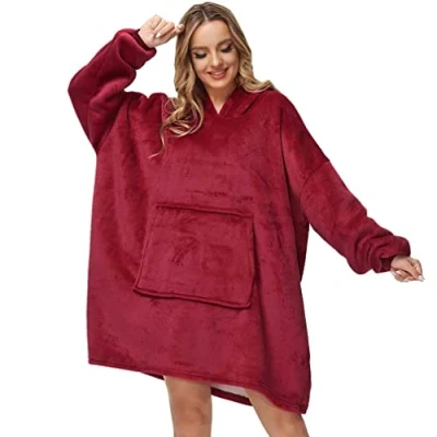 Image of Oversized Hoodie Sweatshirt Blanket, TV Super Soft Warm Comfortable Blanket Hoodie, Cozy Novelty Hoodies, One Size Fits All, for Men Women Teenagers Kids