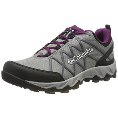Image of Columbia PEAKFREAK X2 OUTDRY Waterproof Women&#039;s Low Rise Trekking And Hiking Shoes, Grey (Monument x Wild Iris), 3 UK