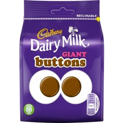 Image of Cadbury Dairy Milk Giant Chocolate Buttons Bag, 95 g