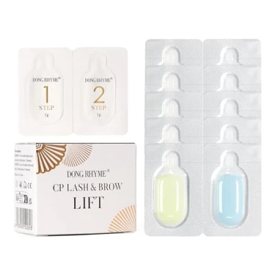 Image of 2024 Upgraded Perm &amp; Fixation Lotion for Lash and Brow Lifting Eyelash Eyebrow Fast Set Lift Kit Perming (Quantity: 2x5 Packs)
