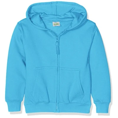 Image of AWDis Boy&#039;s Kids Zoodie Hoodie, Blue (Hawaiian Blue), Medium