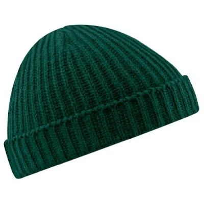 Image of Beechfield Unisex Retro Trawler Winter Beanie Hat Baseball Cap, Green (Bottle 000), One (Size:One Size)
