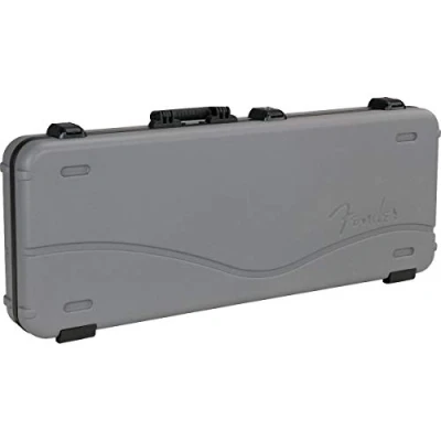 Image of Fender Deluxe Molded Strat/Tele Case for Electric Guitar Colour: Inca Silver