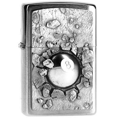 Image of Zippo Lighter, Brass, Silver, Normal