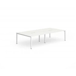 Image of Evolve B2B White Frame Bench Desk 1200 (4 Pod) BE236