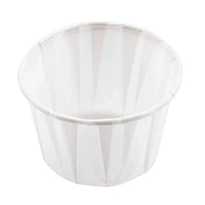 Image of We Can Source It Ltd Compostable Paper Souffle Cup Portion Pots, Ramekin Sauce Pots 1oz, 1000 Pieces