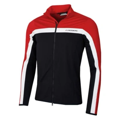Image of J.Lindeberg Mens Jarvis Mid Layer Sweater Barbados Cherry M