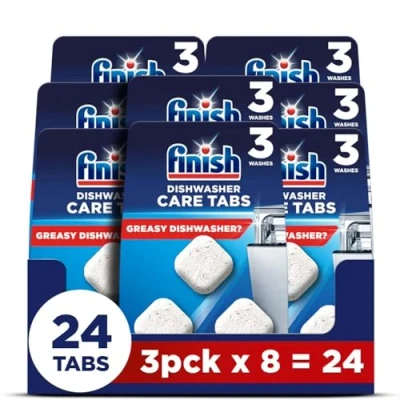 Image of Finish In Wash Dishwasher Cleaner Original Pack of 8 x 3 TabsCleans hidden grease &amp; grime