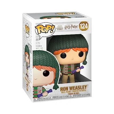 Image of Funko POP! Harry Potter: Holiday Hermione Granger Ron Weasley 1 Collectable Vinyl Figure Gift Idea Official Merchandise Toys for Kids &amp; Adults Movies Fans Model Collectors