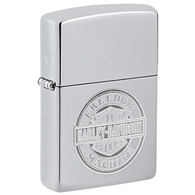 Image of Zippo Lighter, High Polish Chrome Freedom Machine, One Box (49829), Metal