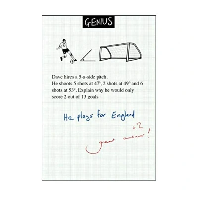 Image of Genius Humorous Blank/Birthday Greeting Card Football Angles from The Range by Ian Blake (WDM 443848)