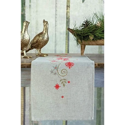 Image of Vervaco Table Runner Cross Stitch Kit, Multicoloured, 29x102cm