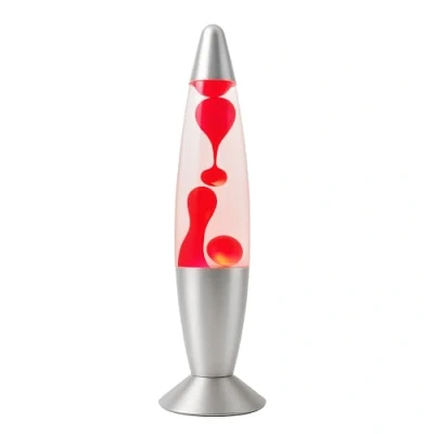 Image of UR CHOICE 16 Retro Lamp Beautiful Liquid Wax Night Light Decorative Mood Lighting for Home Office Energy Efficient LED Electrically Operated Great Gift All Age (Red/Clear)