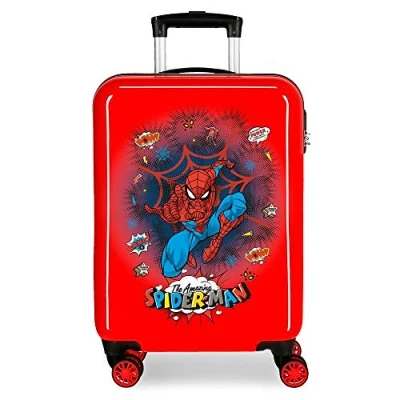 Image of Marvel Spiderman Pop Red Cabin Suitcase 38x55x20 cm Rigid ABS Combination lock 34 Litre 2.6 Kg 4 Double Wheels Hand Luggage