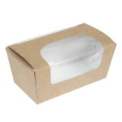 Image of Colpac Kraft Paperboard Small Cake Box with Window (Pack 500)