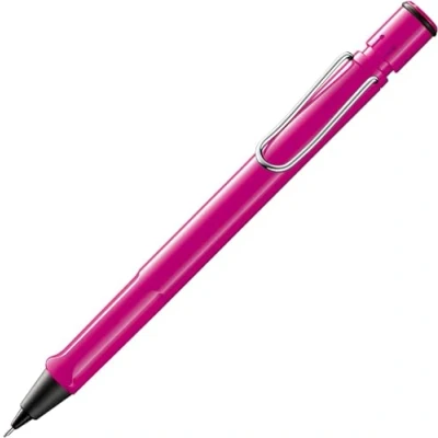 Image of LAMY safari pink Mechanical Pencil with ergonomic grip &amp; body made of robust ASA plastic ideal for drawing writing including M 41 fine line refill 0.5 mm eraser tip
