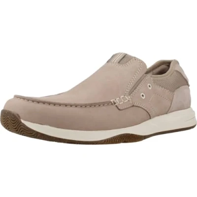 Image of Clarks Men&#039;s Sailview Step Loafer Flat, Light Grey Nub, 10 UK