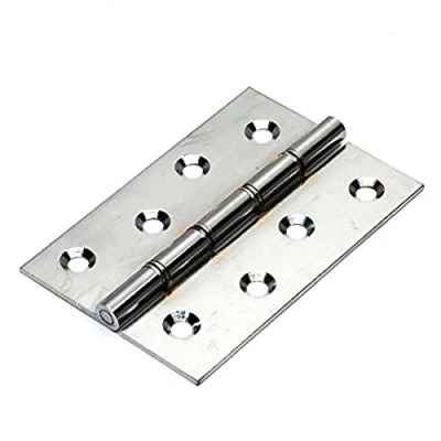 Image of Merriway BH04137 Chrome Plated on Solid Brass Double Steel Washered Butt Hinge, 75 mm, 3 inch Pack of 2