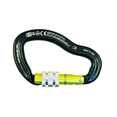 Image of KONG ERGOosqueton Aluminium Threaded Anodized Carabiner, Adults Unisex, Black (Black), One Size
