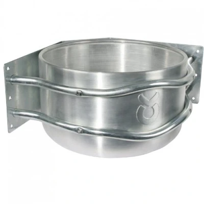 Image of Kerbl 32496 Aluminium Feeding Trough approximately 18 Litres Corner Mount with Drain