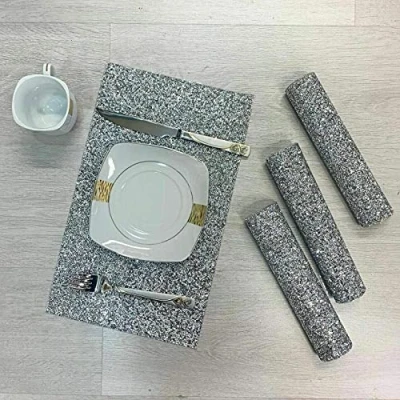 Image of CRYSTAL CROWN ornament bling diamond gift crystallized diamante romany dining table mat place tableware dinner sparkly crushed diamond,place matscrushed display present, home decor