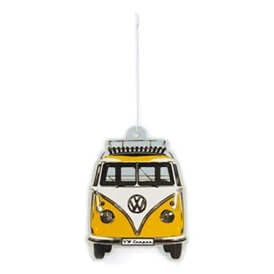 Image of BRISA VW Collection Volkswagen Air Freshener, Room Deodorizer for Cars T1 Bus Campervan Motif (Bus Front/Citrus/Yellow)