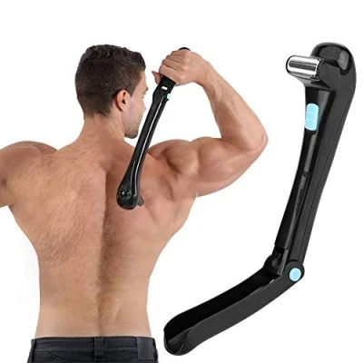 Image of CareforYou Back Hair Shaver, Electric Trimmer Body Removal Tool Do it Yourself 180 Degrees Foldable &amp; Cordless Design for Men Women Pain Free Shave Wet or Dry