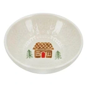 Image of Gisela Graham Gingerbread House Stoneware Bowl, Small