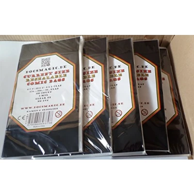 Image of docsmagic.de 5x 100 Resealable Current Size Comic Book Bags 6 7/8&quot;x 10 1/2&quot;+ 1 1/2&quot;Flap 2 Mil