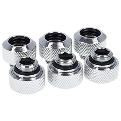 Image of Alphacool 17376 Eiszapfen 13mm HardTube Compression Fitting G1/4, Chrome Sixpack WaterCooling Fittings